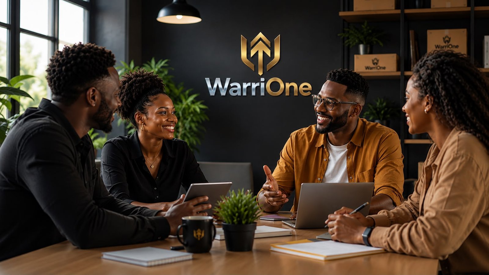 WarriOne team working together to empower entrepreneurs and grow a trusted online marketplace.